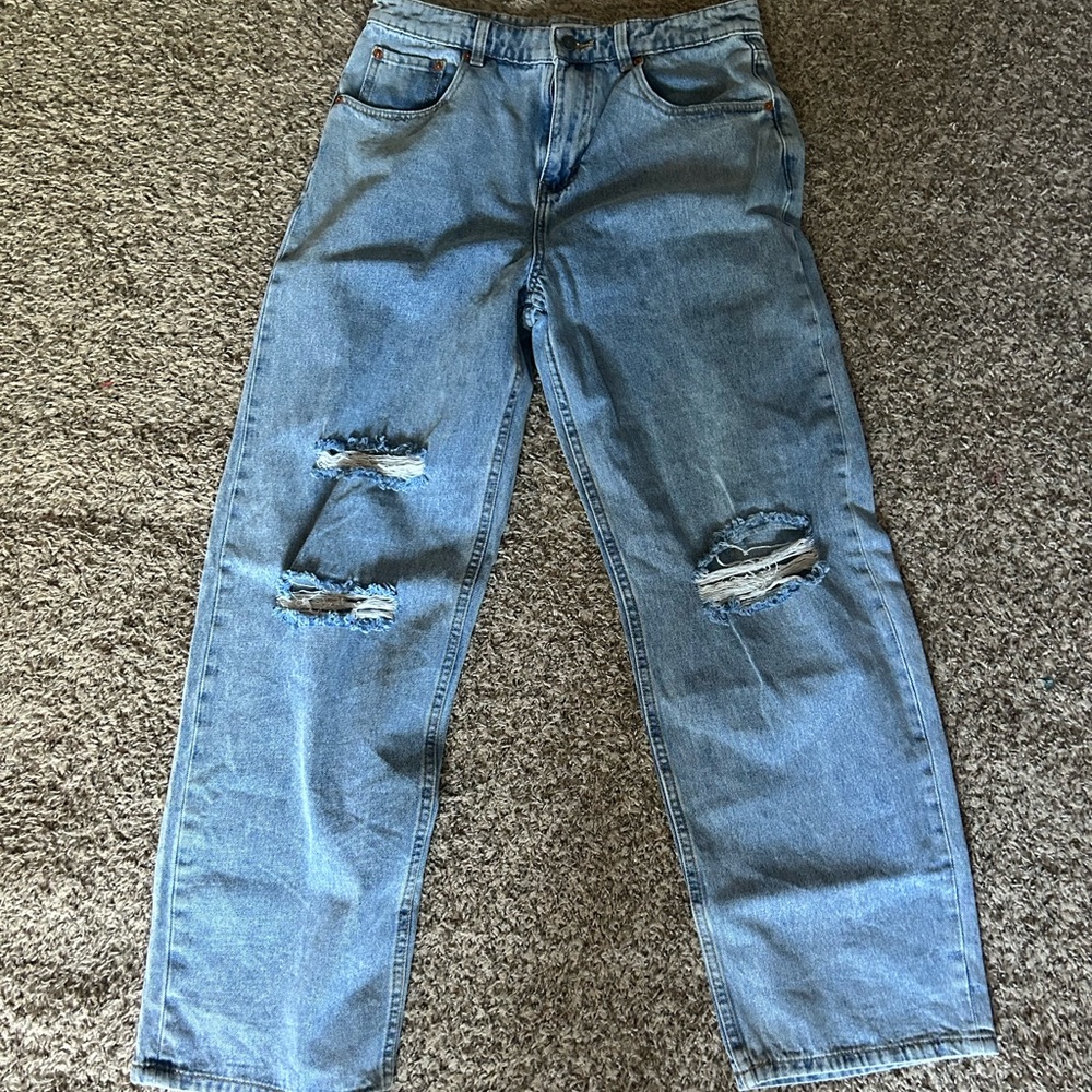 motel rocks blue baggy jeans